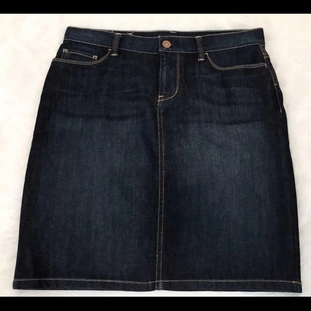 BANANA REPUBLIC Women's $89 Blue Denim Mini Skirt Sz 27 EUC